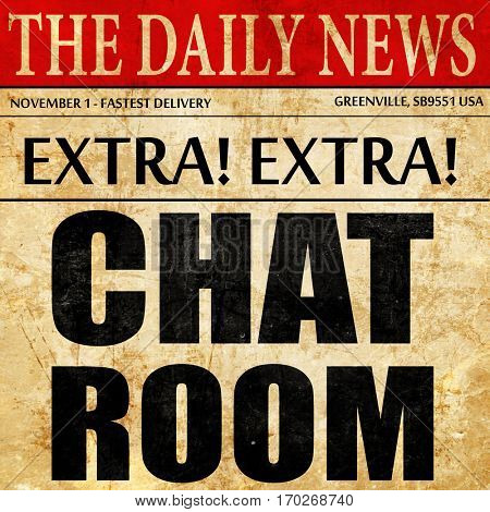 chatroom, newspaper article text