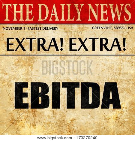 ebitda, newspaper article text