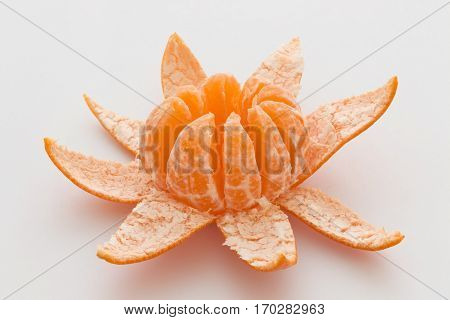 Flower looking easy peeler on white background