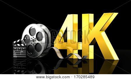 cinema 4k concept 3d rendering image