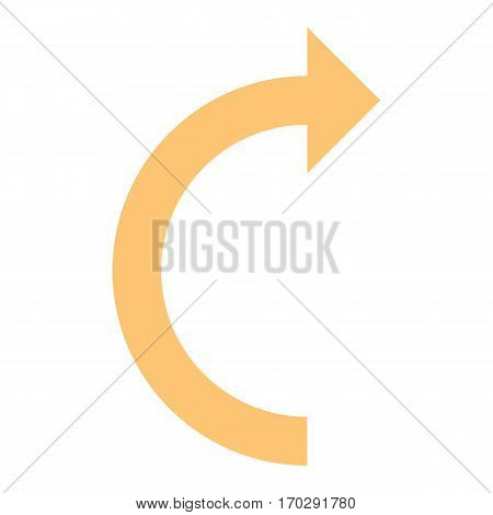 Use it in all your designs. Arrow sign undo, left, right, down, up icons. Quick and easy recolorable graphic element in technique vector illustration