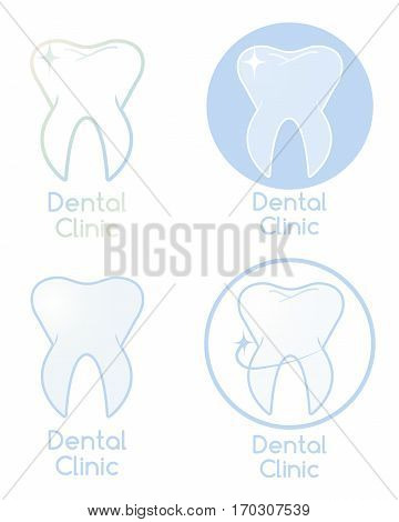 Set of Dental Clinic Logotypes for your company. Creative Dentist Logo. Vector set of dental logos.