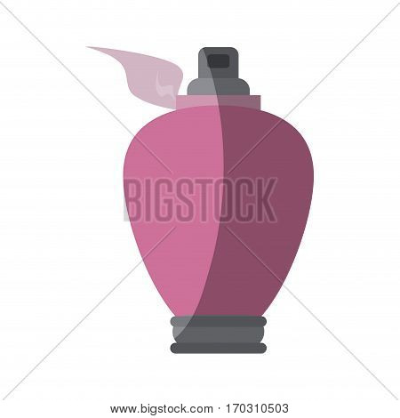 woman fragance bottle icon over white background. colorful design. vector illustration