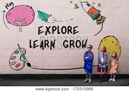 Children Imagination Learning Icon Concept