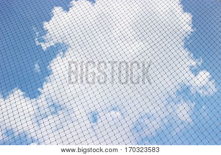 Look skyward through mesh is novel .