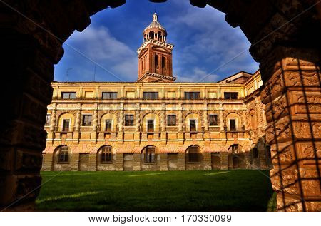 Historical city of Mantua, Mantova, on Mincio river, Italy