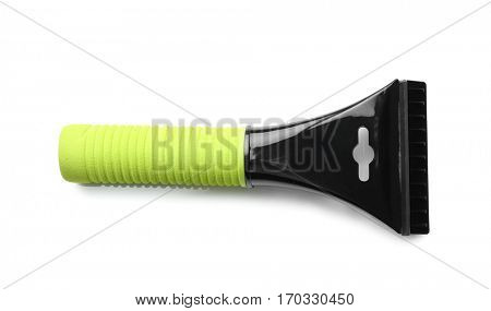 Scraper car on white background