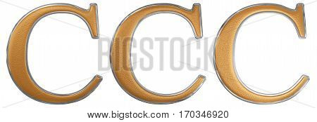 Roman Numeral Ccc, Trecenti, 300, Three Hundred, Isolated On White Background, 3D Render
