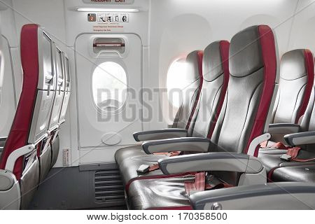 Empty Airplane Interior