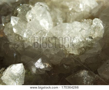 apophyllite semigem geode crystals geological mineral isolated