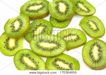 The kiwi on white background and isolated