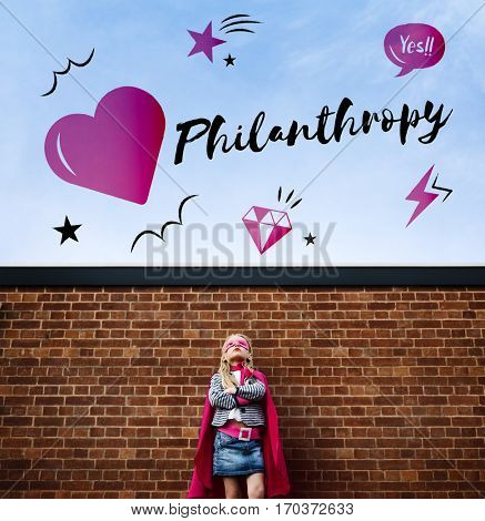 Charity Donation Heart Graphic Concept