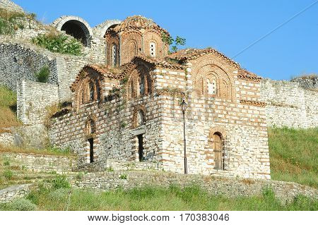 The Orthodox Church Of Holy Trinity At Kala Fortless Over Berat