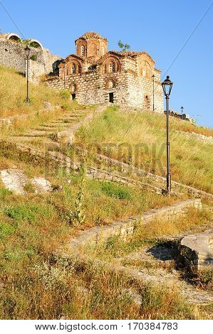 The Orthodox Church Of Holy Trinity At Kala Fortless Over Berat