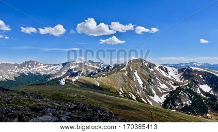 Colorado mountains from Cottonwood Pass. Denver. Colorado. United States.