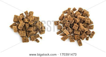 Black Bread Crumbs Isolated