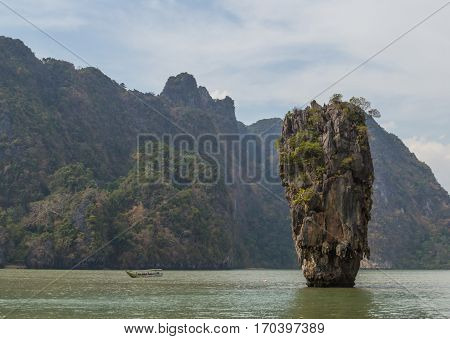 Koh Tapu James Bond Island national park of Thailand
