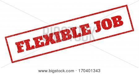 Red Rubber Seal Stamp With Flashmob Text. Vector Caption Inside Rectangular Shape. Grunge Design And