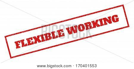Red Rubber Seal Stamp With Flashmob Text. Vector Caption Inside Rectangular Shape. Grunge Design And