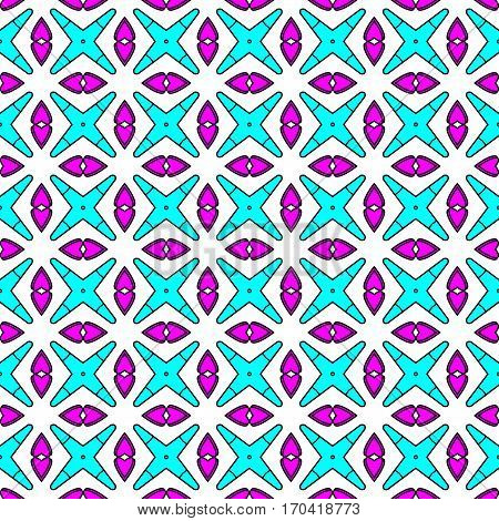 Abstract seamless background with cross and heart