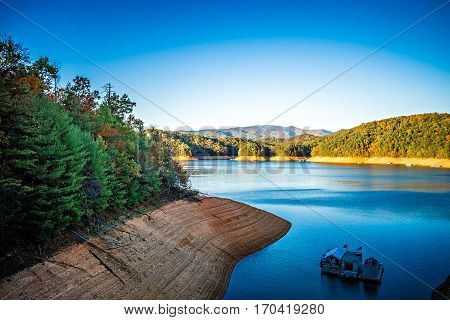 great smoky mountains around bryson city and fontana lake