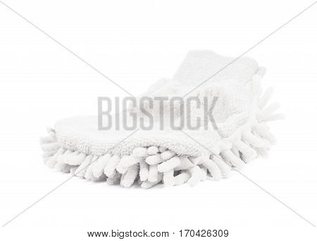 Car washing mitt glove sponge isolated over the white background