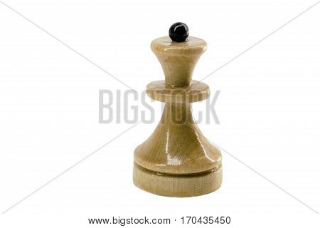 The white Queen isolated on white background
