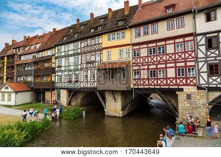 Bridge Kramerbrucke In Erfurt