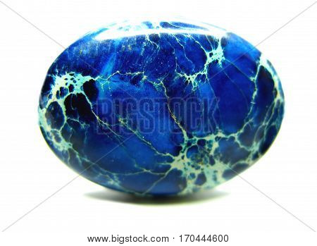 blue variscite geological semigem mineral crystal isolated