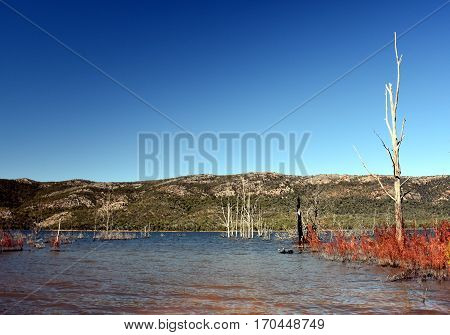 Lake Bellfield in the Grampians National Park Victoria Australia.