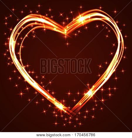 Beautiful and fun hand drawn plasma or neon hearts intersecting with different light effects, perfect for Valentine's day.