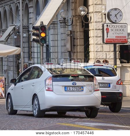 PADOVA, ITALY - JULY, 9, 2016: taxi in Padova, Italy