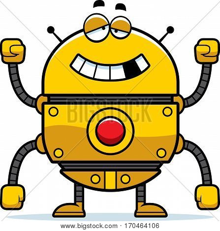 Malfunctioning Gold Robot