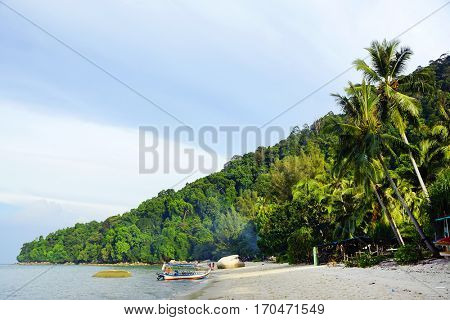 Monkey beach on Pinang Island, Malaysia, Asia