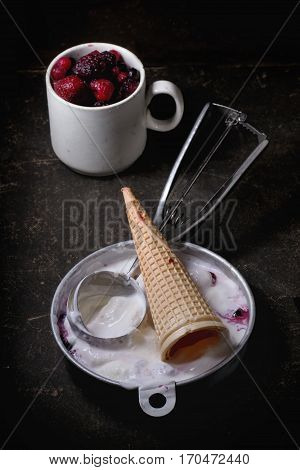 Ice Cream With Berries