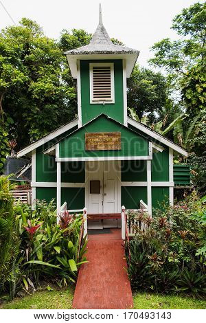 Ierusalema Hou Church in Hālawa Valley Moloka`i Island Hawai`i