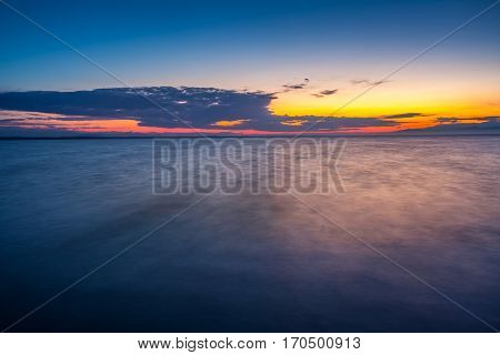 Colorful Sky And Water In Lake Paliastomi In Morning , Poti, Georgia