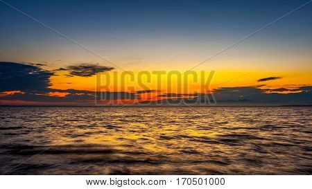 Colorful Sky And Water In Lake Paliastomi In Morning , Poti, Georgia