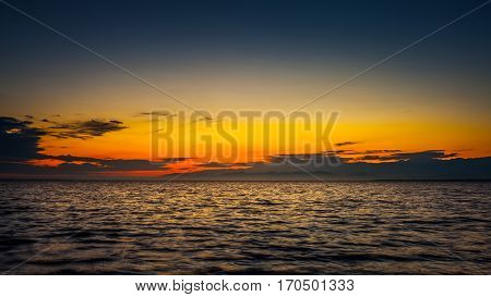 Colorful Sky And Water In Lake Paliastomi In Morning , Poti, Georgia