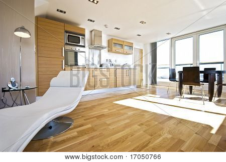 Moder abrir sala de plano de estar com acesso a terraço