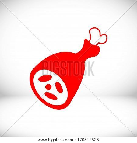 meat icon stock vector illustration flat design