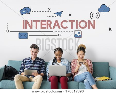 Digital Community Interaction Online Communication Stay Connected Interactive