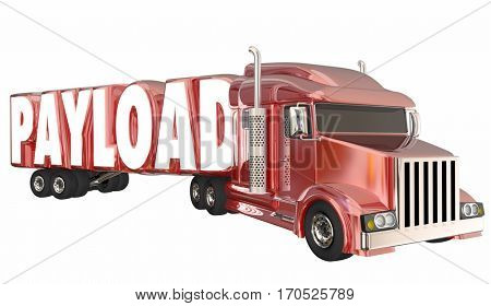 Payload Semi Truck Hauler Transporting Goods 3d Illustration