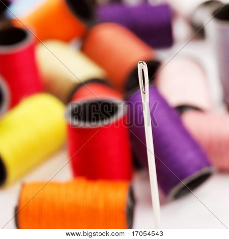 bobbins of lurex thread