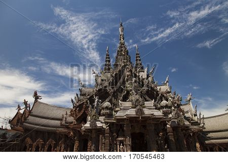 Beautiful Buddhist temple stands out for its wooden architecture