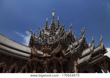Beautiful Buddhist temple stands out for its wooden architecture