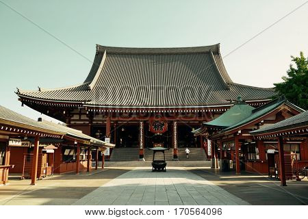 TOKYO, JAPAN - MAY 15: Historical architecture in temple on May 15, 2013 in Tokyo. Sensoji Temple, founded in 645 CE, making it the oldest temple in Tokyo.