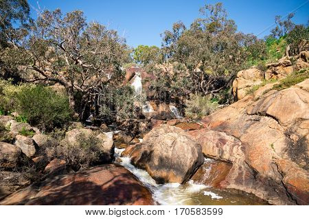 A View Of National Park Falls From The Bottom Viewing Platform At John Forrest National Park