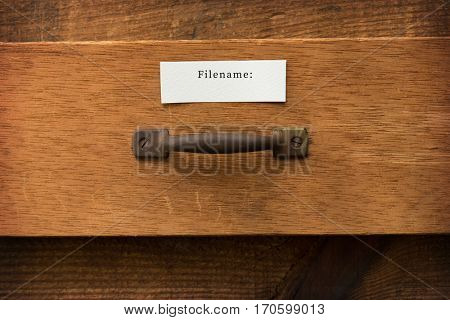 Old half open drawer, with a 
