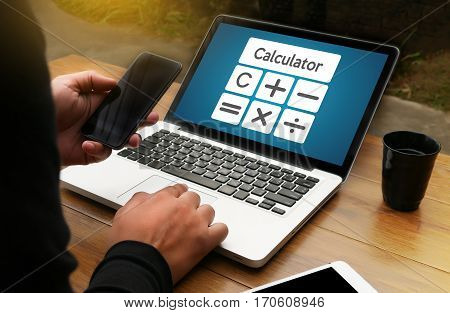Calculation Business Investment Accounting Banking Budget Calculator ,  Pressing Calculator Buttons